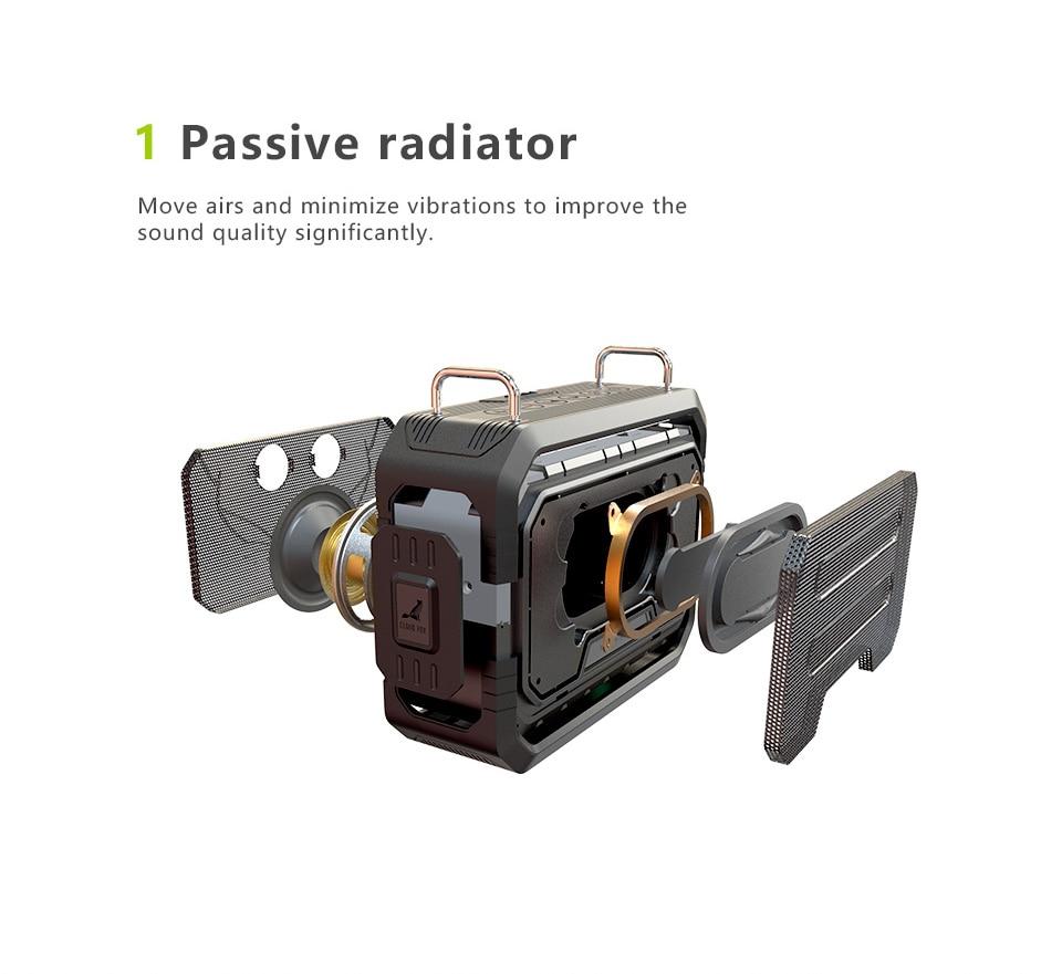 Traveller Outdoor Bluetooth V4.0 Speaker in a rugged outdoor setting, showcasing its waterproof design and portable features.