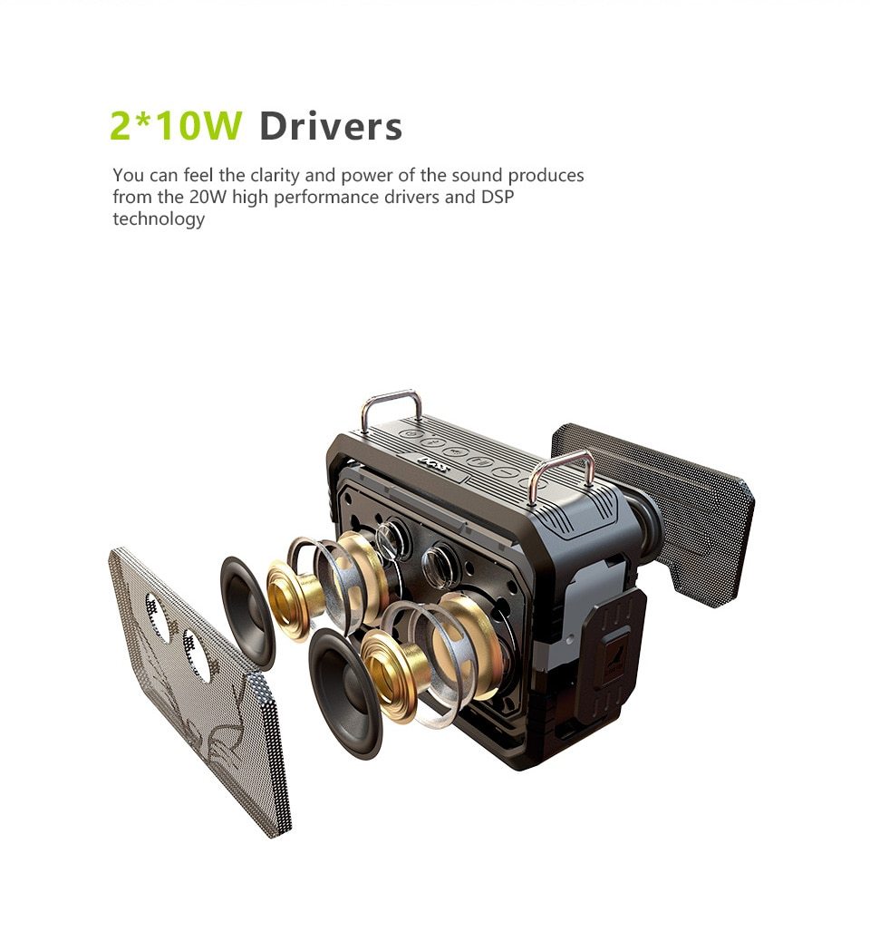 Traveller Outdoor Bluetooth V4.0 Speaker in a rugged outdoor setting, showcasing its waterproof design and portable features.