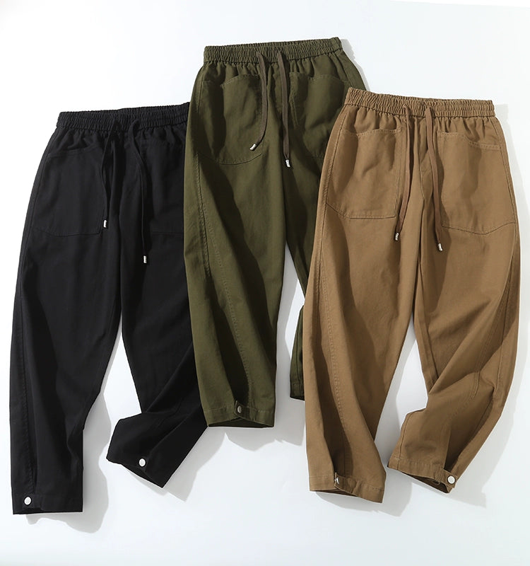 Trendy Export Original Twill Casual Pants Parka displayed on a model, showcasing its stylish design and comfortable fit.