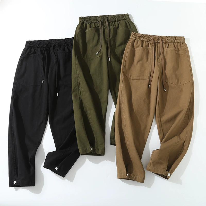 Trendy Export Original Twill Casual Pants Parka displayed on a model, showcasing its stylish design and comfortable fit.