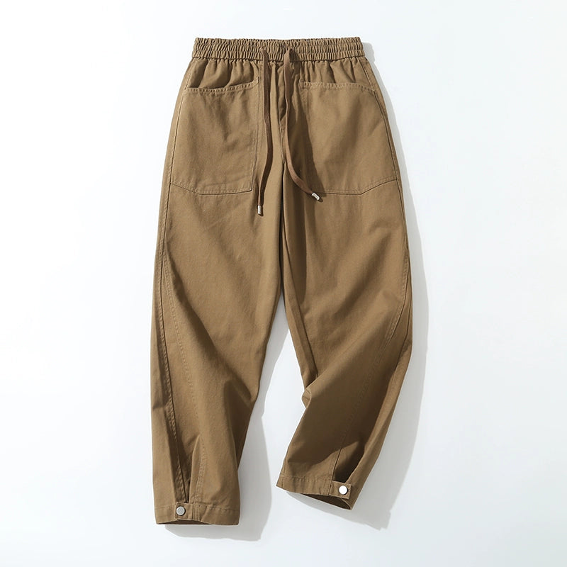 Trendy Export Original Twill Casual Pants Parka displayed on a model, showcasing its stylish design and comfortable fit.