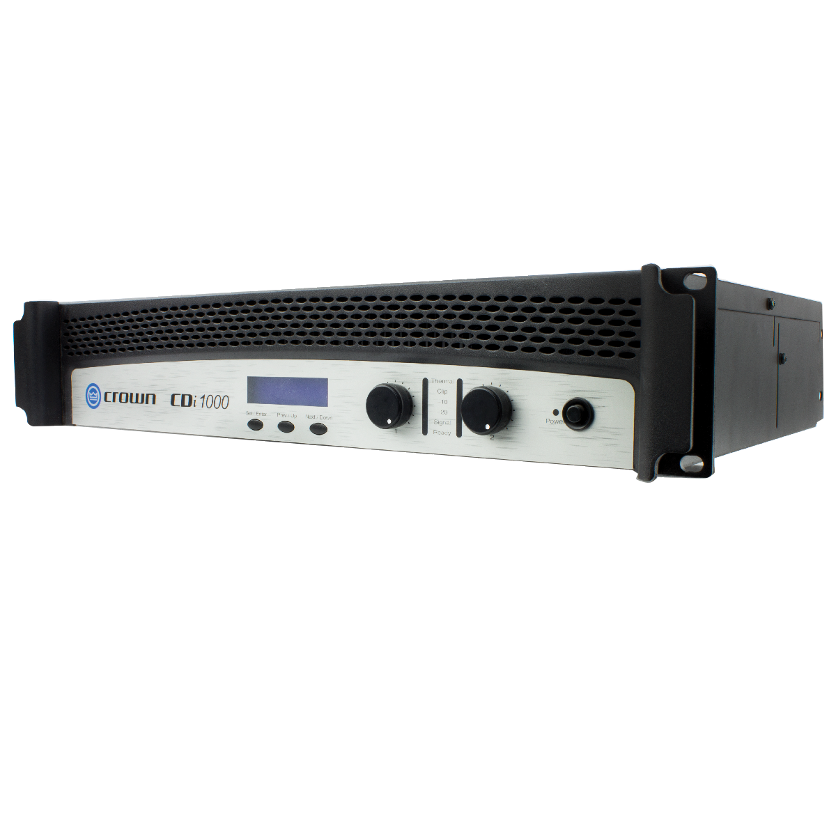 TRUAUDIO Crown CDi 1000 power amplifier with sleek design, showcasing its robust features for commercial and outdoor audio projects.