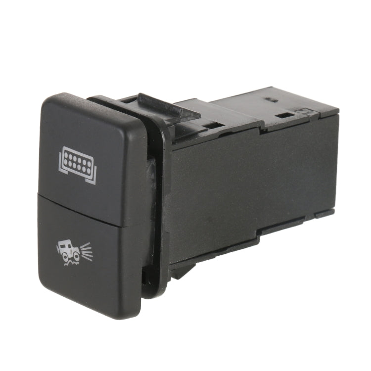 TS-202 Blue-green Light Dual Control Switch for Toyota vehicles, showcasing its compact design and dual control functionality.