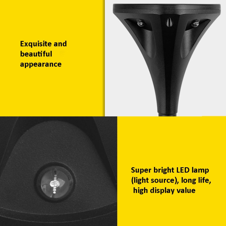TS-S5206 Solar Lawn Lamp with 4 LED lights, showcasing its elegant design and RGB color-changing feature, perfect for outdoor illumination.