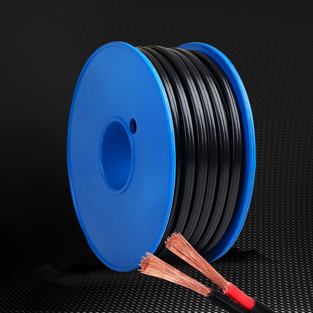 Twin Core Wire Electrical Automotive Cable 4MM with black PVC sheath, 30M length, designed for high performance and safety.