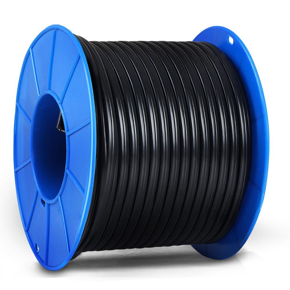 6MM Twin Core Wire Electrical Automotive Cable with black PVC sheath, suitable for automotive applications.