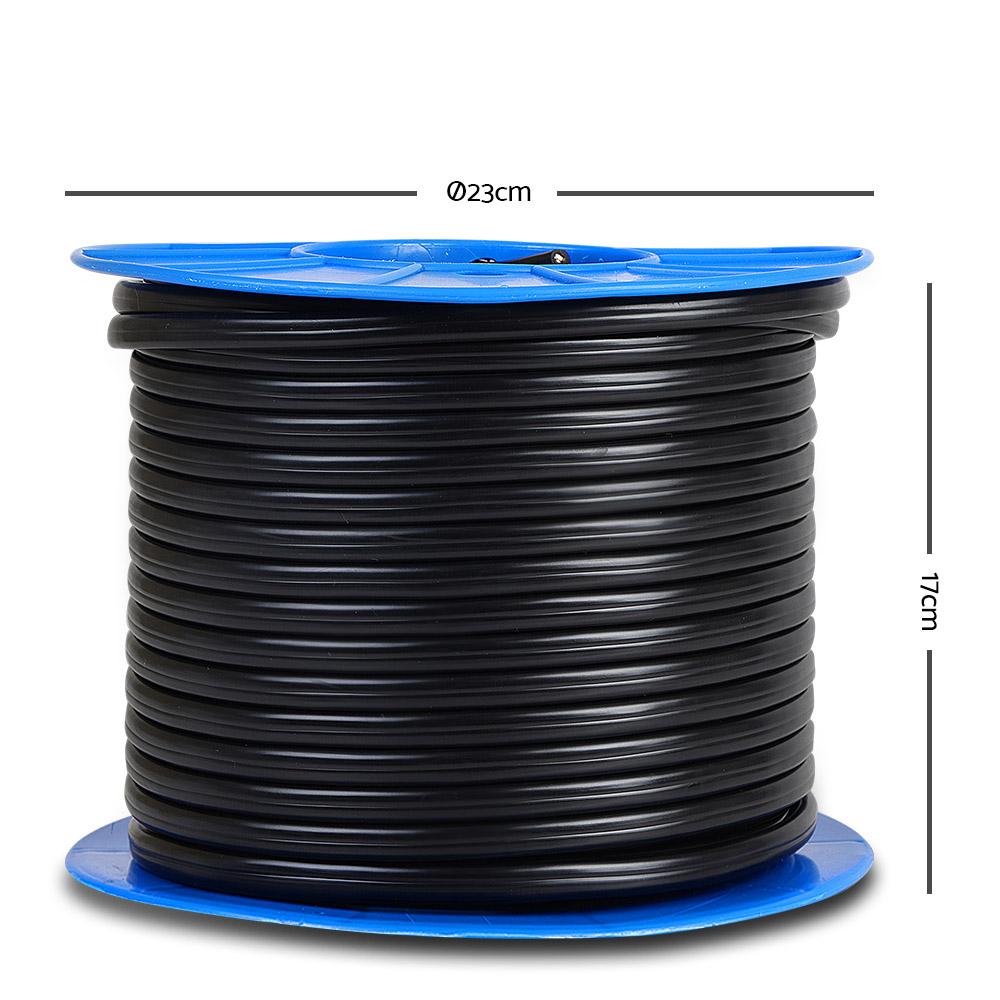 6MM Twin Core Wire Electrical Automotive Cable with black PVC sheath, suitable for automotive applications.