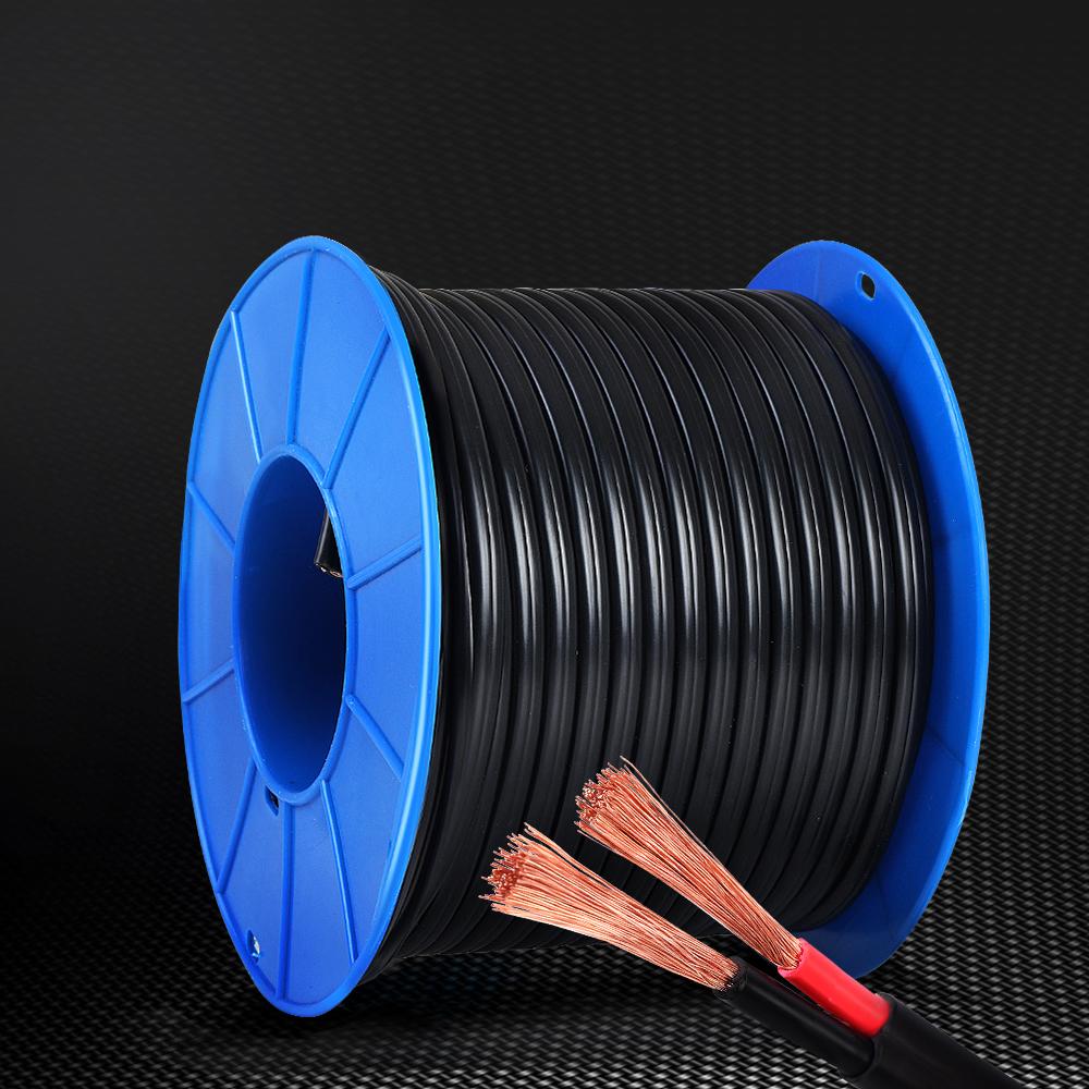 6MM Twin Core Wire Electrical Automotive Cable with black PVC sheath, suitable for automotive applications.