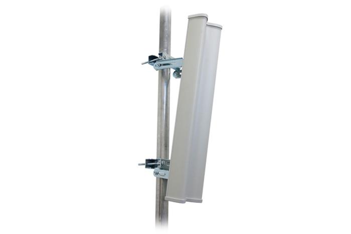 Ubiquiti 2.3-2.7GHz AirMax Base Station Sectorized Antenna with 15dBi gain, designed for outdoor use and advanced RF isolation.