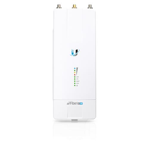 UBIQUITI AirFiber 5XHD long-range 5GHz carrier back-haul radio with dual Ethernet ports and Bluetooth configuration.