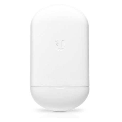 UBIQUITI Nanostation LocoAC 5GHz MIMO antenna designed for outdoor WiFi connectivity, featuring a compact design and integrated antenna.