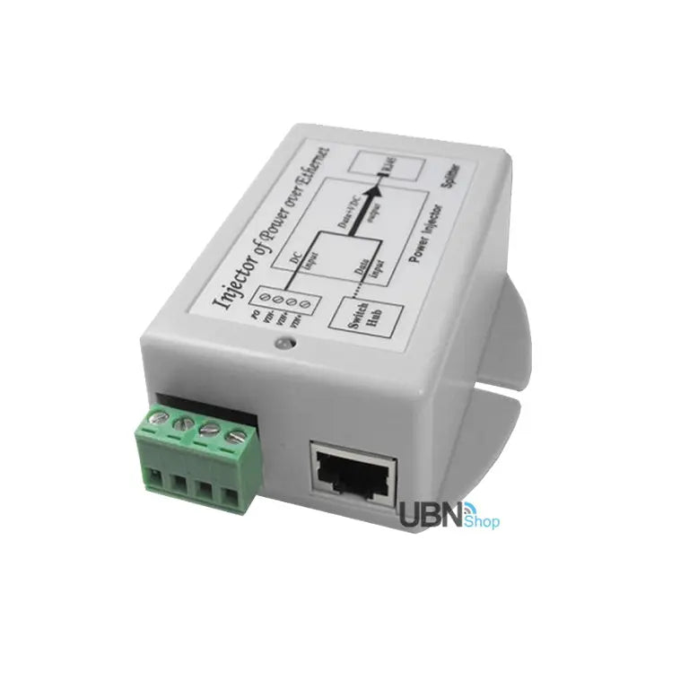 UBIQUITI Tycon Power TP-DCDC-1224G Gigabit Injector with 24V Passive POE Output, showcasing its compact design and robust build.