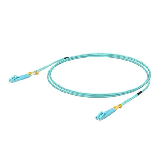 UBIQUITI Unifi ODN Fiber Cable, 1m MultiMode LC-LC in turquoise color with LC-LC connectors.