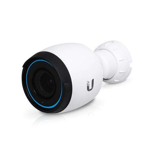 UBIQUITI UniFi Video Camera UVC-G4-PRO showcasing 4K resolution, 3X optical zoom, and infrared night vision capabilities.