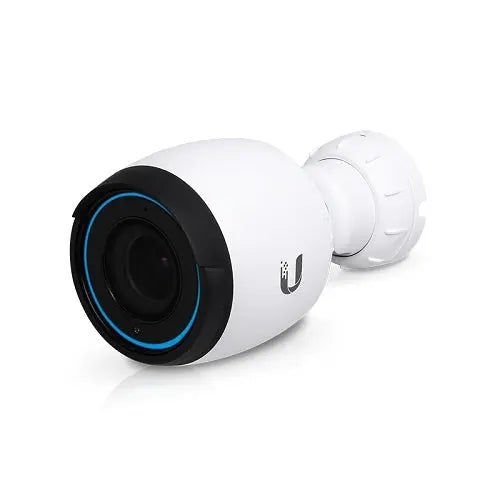 Ubiquiti UniFi Video Camera UVC-G4-PRO with 4K resolution and infrared night vision capabilities, mounted on a pole.