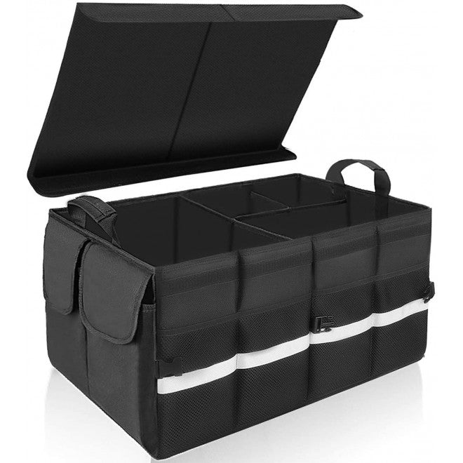 UGREEN 80710 Multifunctional Car Trunk Organizer in black, featuring multiple compartments and a durable design for effective car storage.
