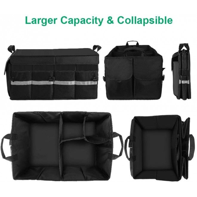 UGREEN 80710 Multifunctional Car Trunk Organizer in black, featuring multiple compartments and a durable design for effective car storage.