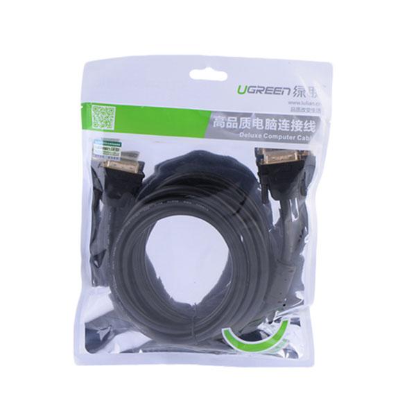 UGREEN DVI Male to Male Cable 2M with gold-plated connectors for high-speed data transmission.