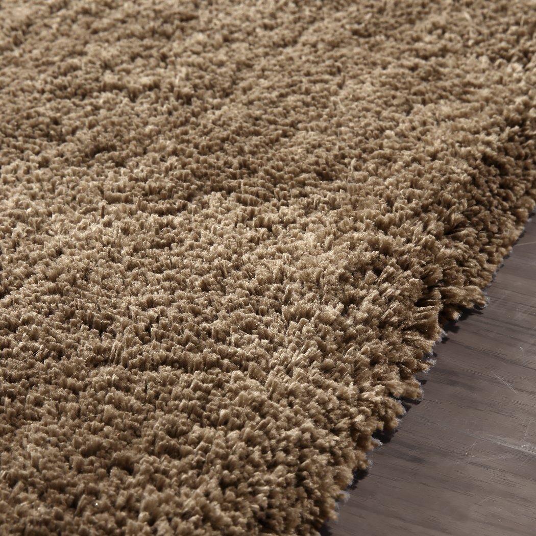 Ultra Soft Anti Slip Rectangle Plush Shaggy Floor Rug in a cozy living room setting, showcasing its thick pile and non-slip backing.