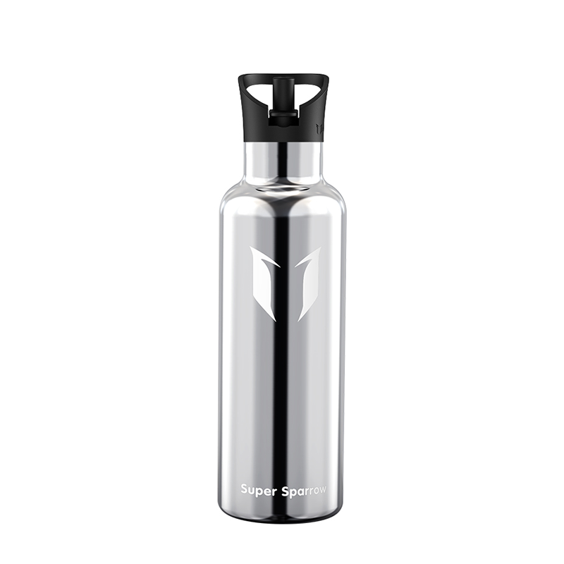 Ultra-Light Stainless Steel Water Bottle with Straw Lid, 25OZ, showcasing its sleek design and durable construction.
