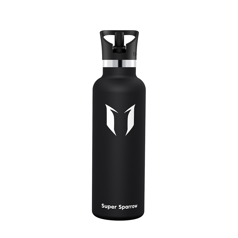 Ultra-Light Stainless Steel Water Bottle with Straw Lid, 25OZ, showcasing its sleek design and durable construction.