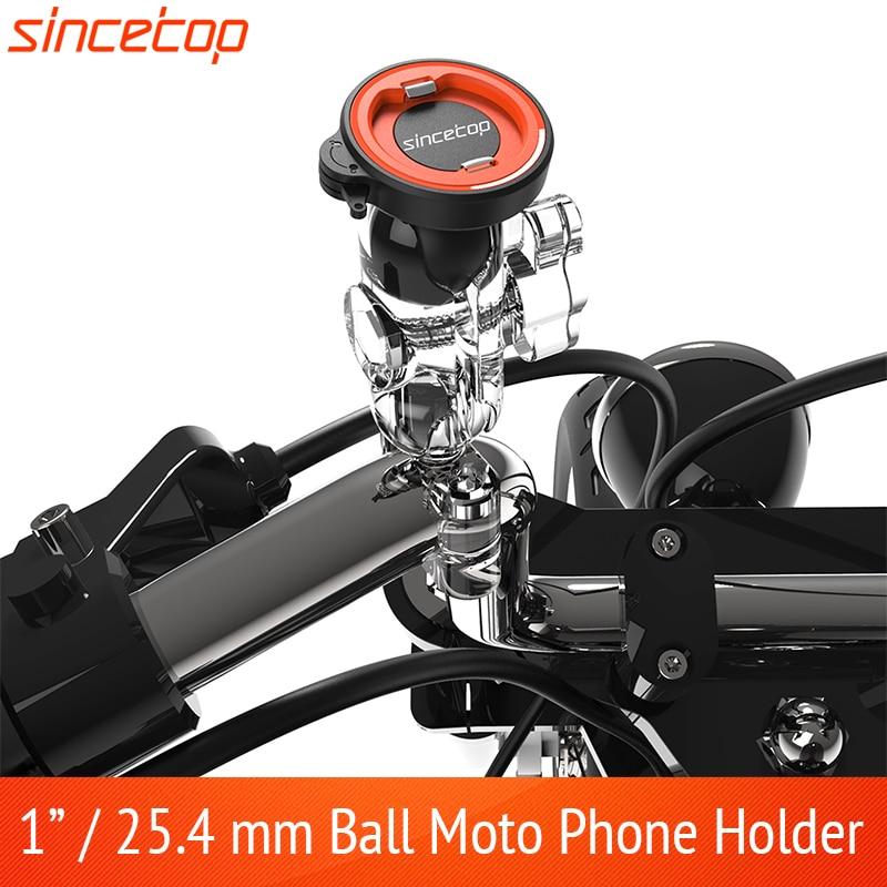 Universal 1 Inch Ball Moto Quick Mount Stand for motorcycles and bicycles, featuring a durable clamp and 1-inch ball design for secure phone mounting.