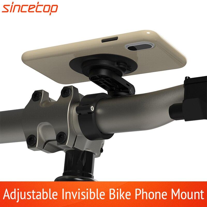 Universal Bike Phone Holder mounted on a mountain bike handlebar, securely holding a smartphone in place.