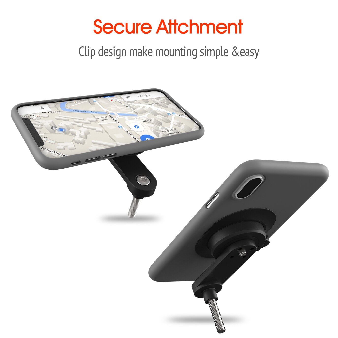 Universal Mountain Bike Stem Cap Phone Holder made of aluminum, designed for quick mounting on handlebars, compatible with Harley-Davidson bikes.