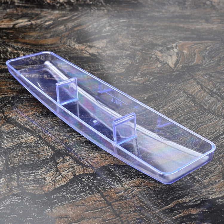 Universal Plastic Rectangular Range Hood Oil Cup designed for efficient grease collection in kitchens, featuring a transparent and durable design.