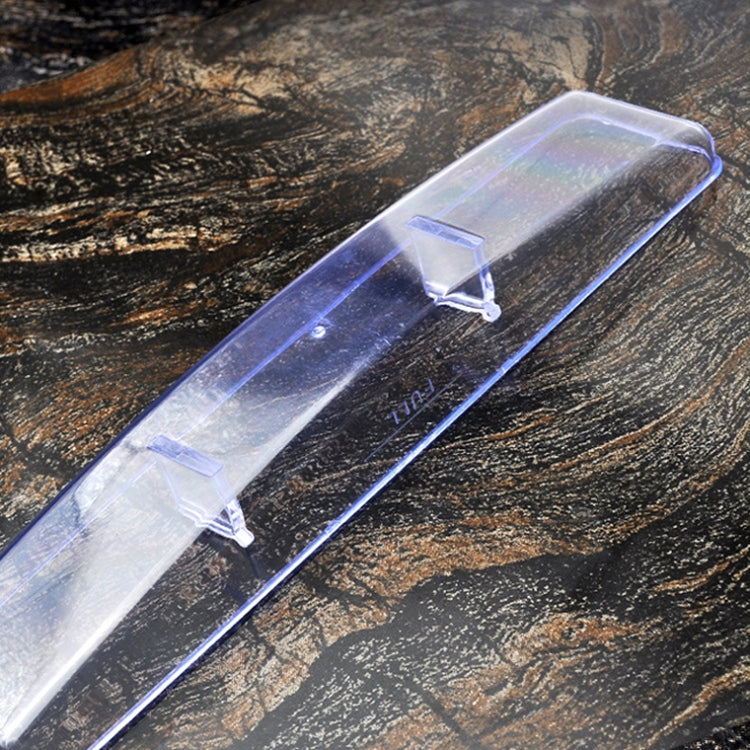 Universal Plastic Rectangular Range Hood Oil Cup designed for efficient grease collection in kitchens, featuring a transparent and durable design.