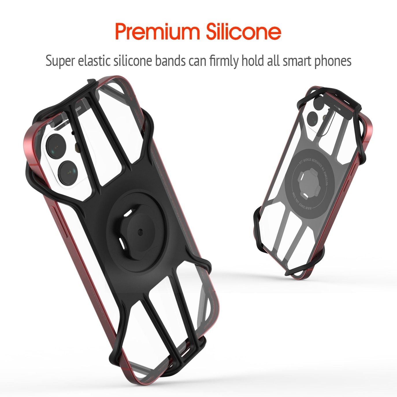 Universal Silicone Adapter for SinceTop Quick Mount Phone Holder, showcasing its versatile design for various mounting options.