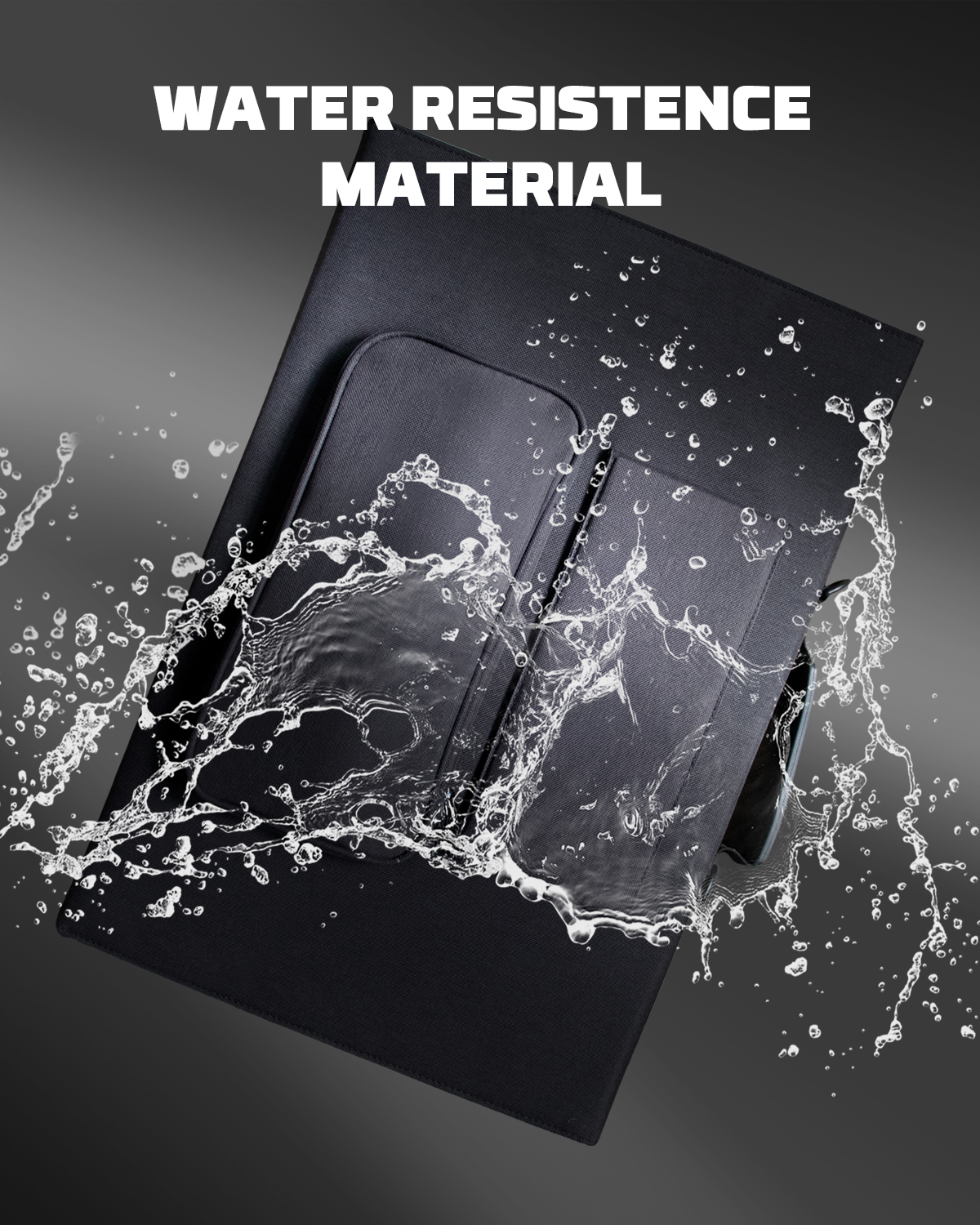 US POWERWIN Foldable Solar Panel PWS100 2 Pack 200W showcasing its sleek design and portable features, ideal for outdoor use.