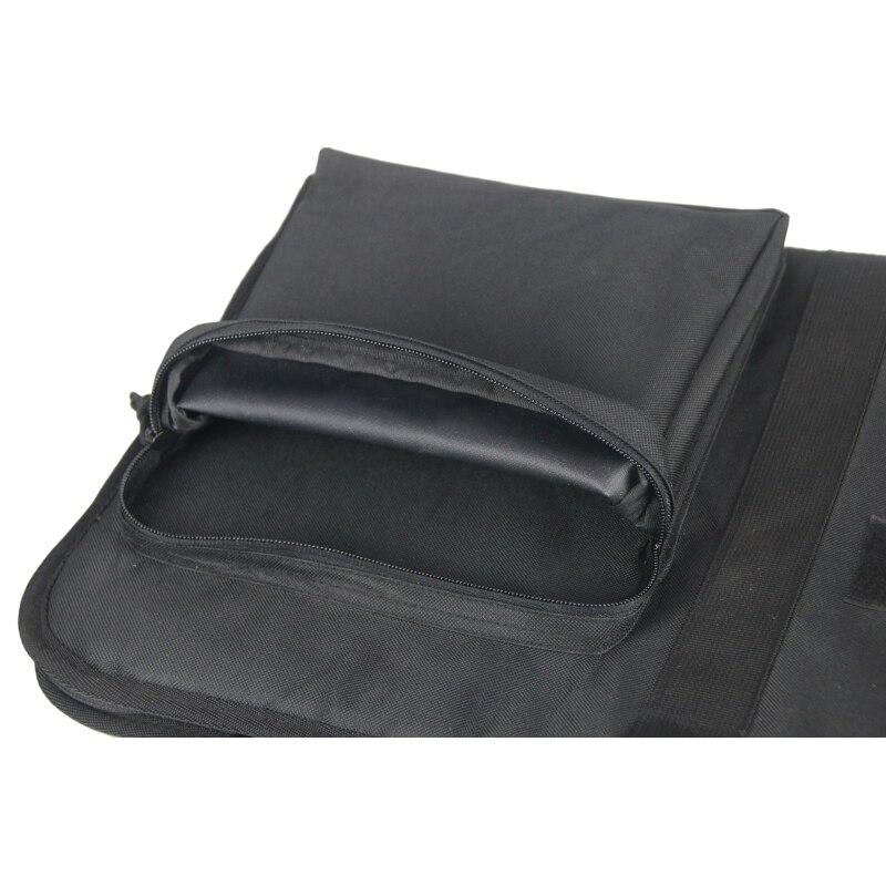 US Stock Tactical 28" Rifle Gear Portable Bag in black, designed for hunting and outdoor activities, featuring adjustable straps and spacious compartments.