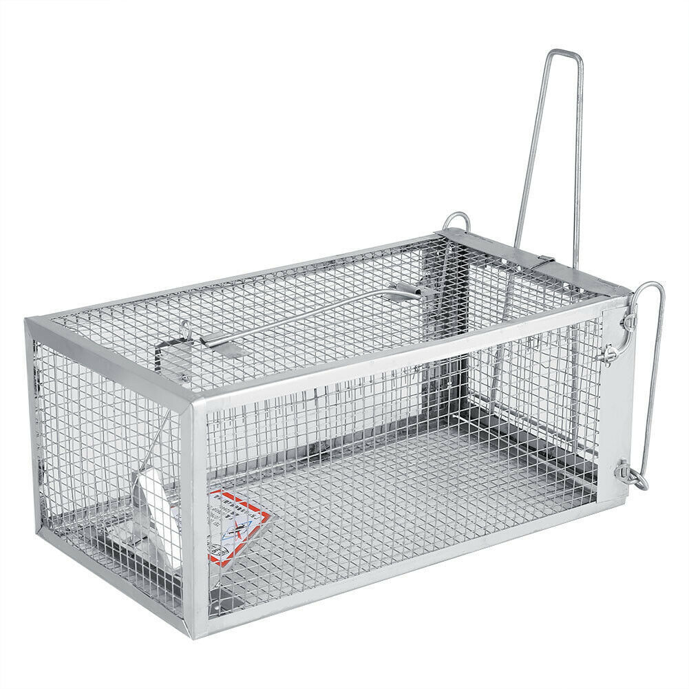 USA Mouse Trap Rat Trap Rodent Trap Live Catch Cage made of galvanized steel, designed for humane rodent capture.