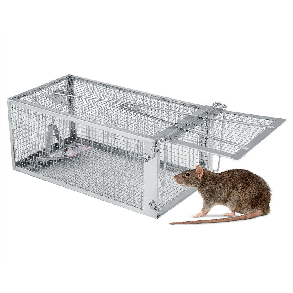 USA Mouse Trap Rat Trap Rodent Trap Live Catch Cage made of galvanized steel, designed for humane rodent capture.