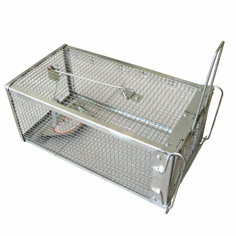 USA Mouse Trap Rat Trap Rodent Trap Live Catch Cage made of galvanized steel, designed for humane rodent capture.