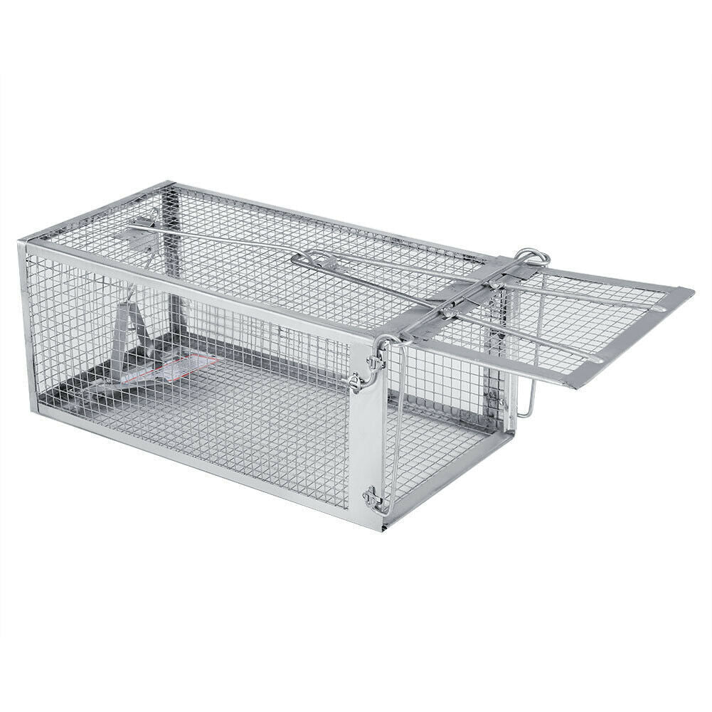 USA Mouse Trap Rat Trap Rodent Trap Live Catch Cage made of galvanized steel, designed for humane rodent capture.