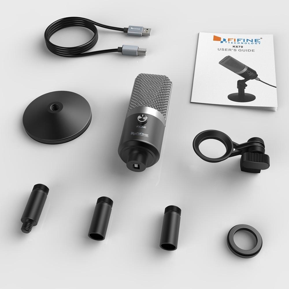 USB condenser microphone designed for professional recording, featuring a compact tabletop design and uni-directional polar pattern.