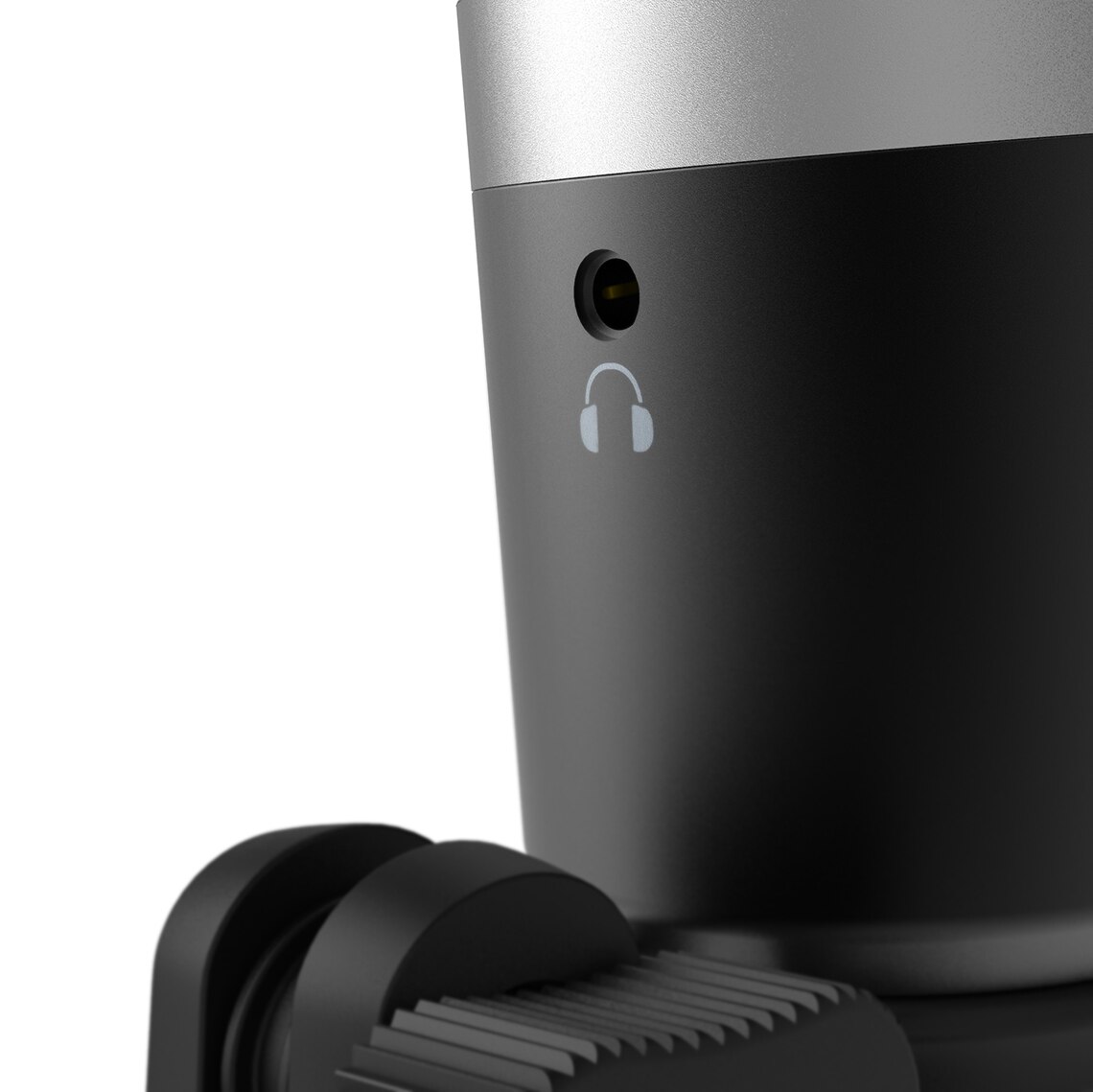 USB condenser microphone designed for professional recording, featuring a compact tabletop design and uni-directional polar pattern.