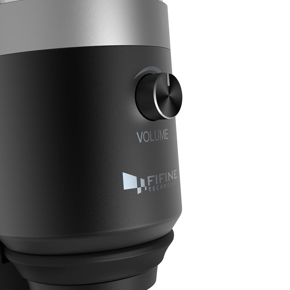 USB condenser microphone designed for professional recording, featuring a compact tabletop design and uni-directional polar pattern.