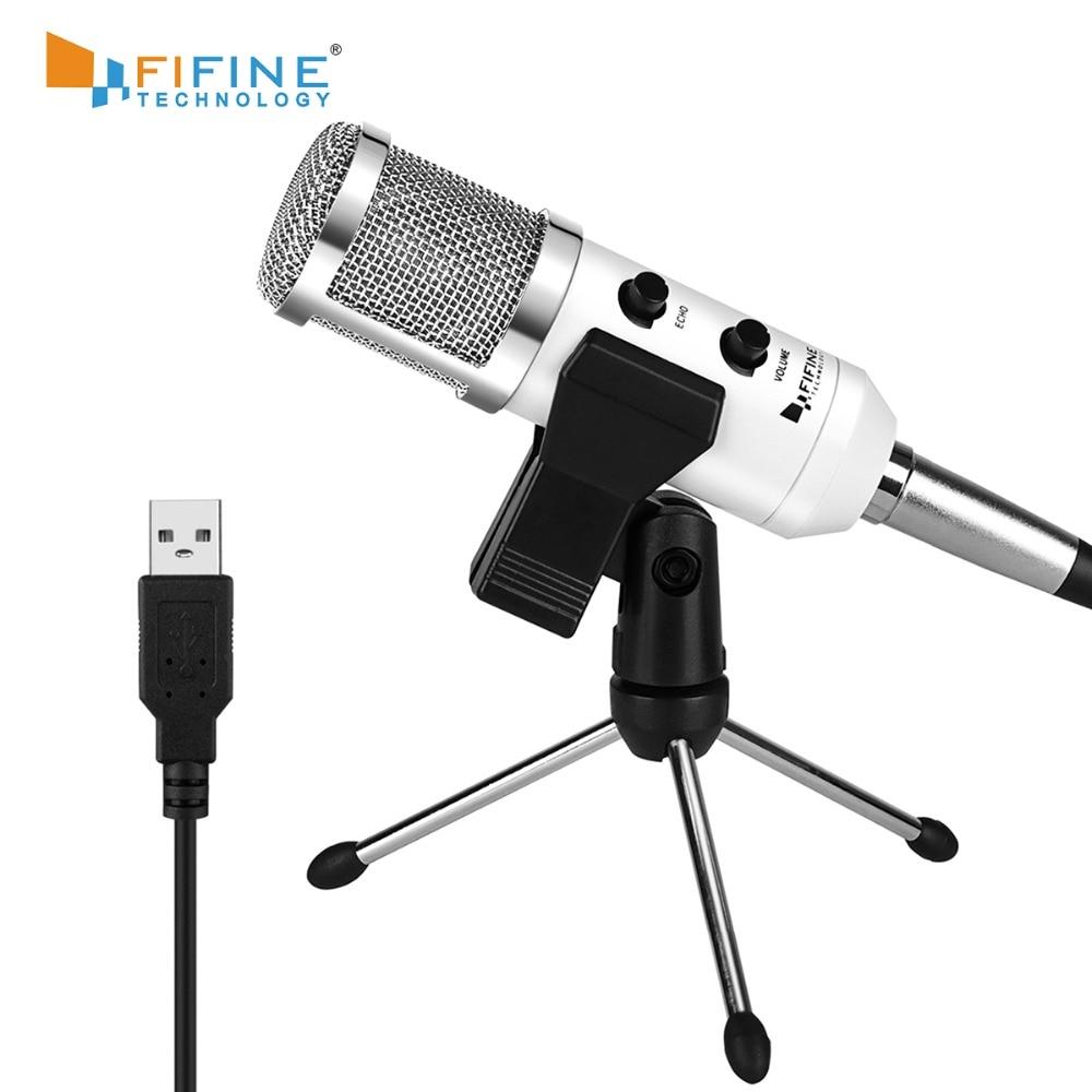 USB Microphone designed for PC and computer use, featuring a sleek tabletop design and a uni-directional condenser for high-quality audio recording.
