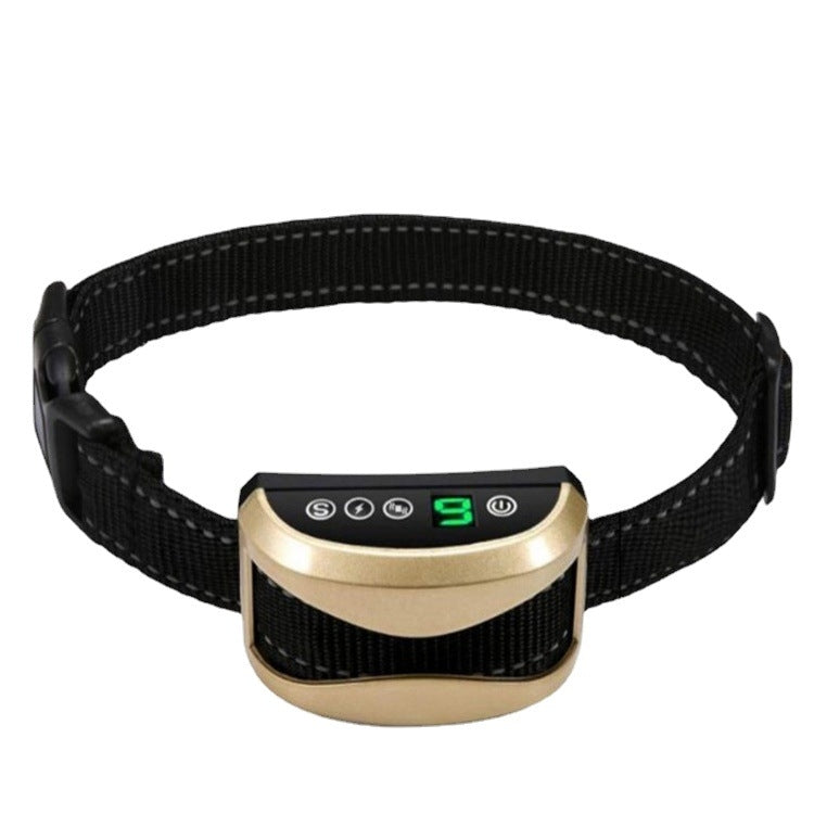 USB Rechargeable Waterproof Dog Bark Collar with adjustable sensitivity and ultrasonic technology, suitable for all dog sizes.