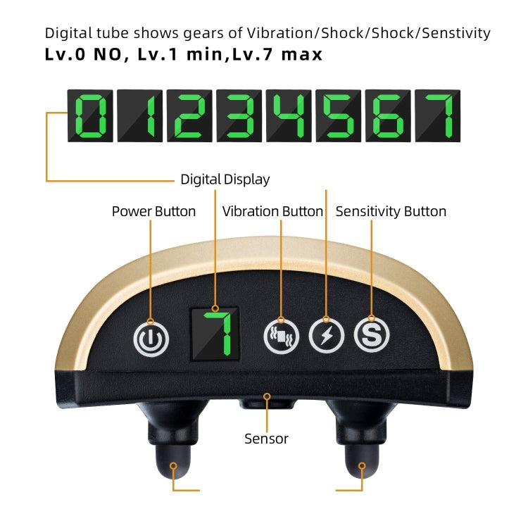 USB Rechargeable Waterproof Dog Bark Collar with adjustable sensitivity and ultrasonic technology, suitable for all dog sizes.
