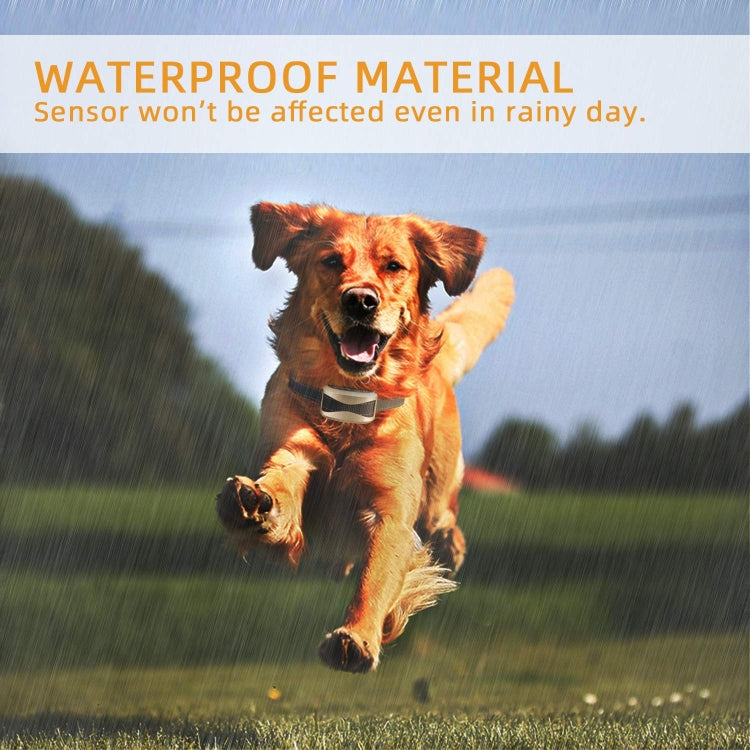 USB Rechargeable Waterproof Dog Bark Collar with adjustable sensitivity and ultrasonic technology, suitable for all dog sizes.