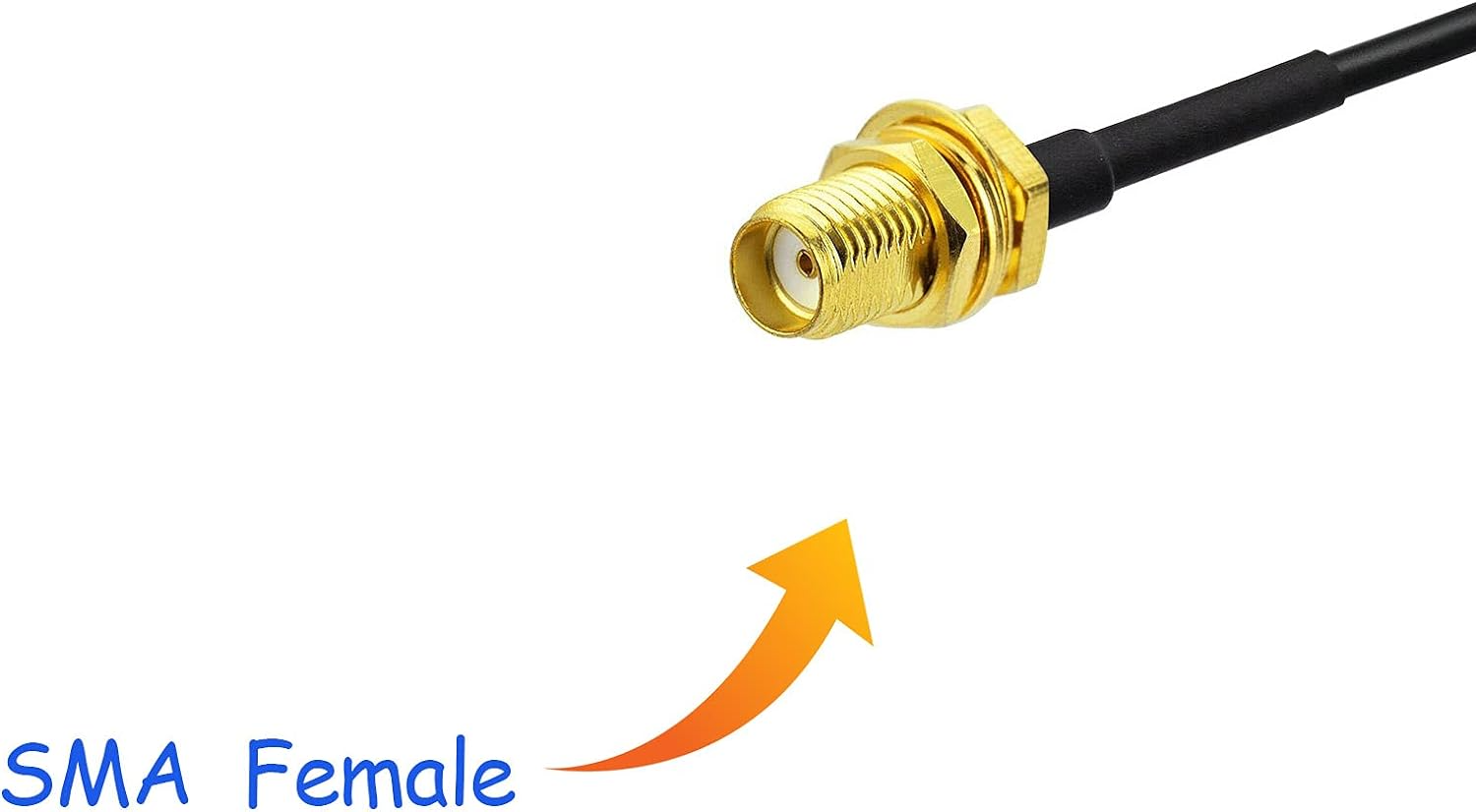 UV5R UV5RA A067 UV-82 antenna for VHF UHF radios, featuring a black design and SMA female connector.