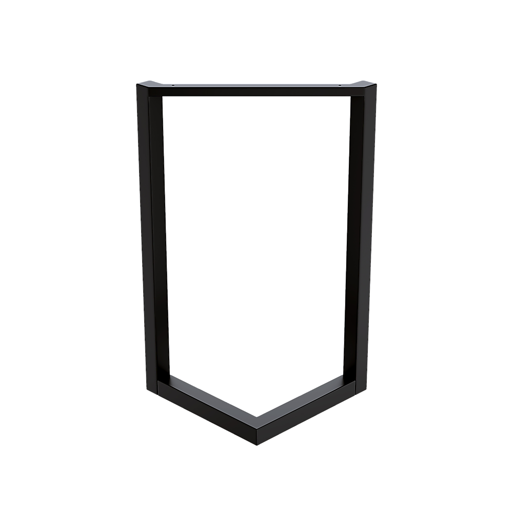 V Shaped Table Bench Desk Legs in black, showcasing a retro industrial design with a triangular base for stability.