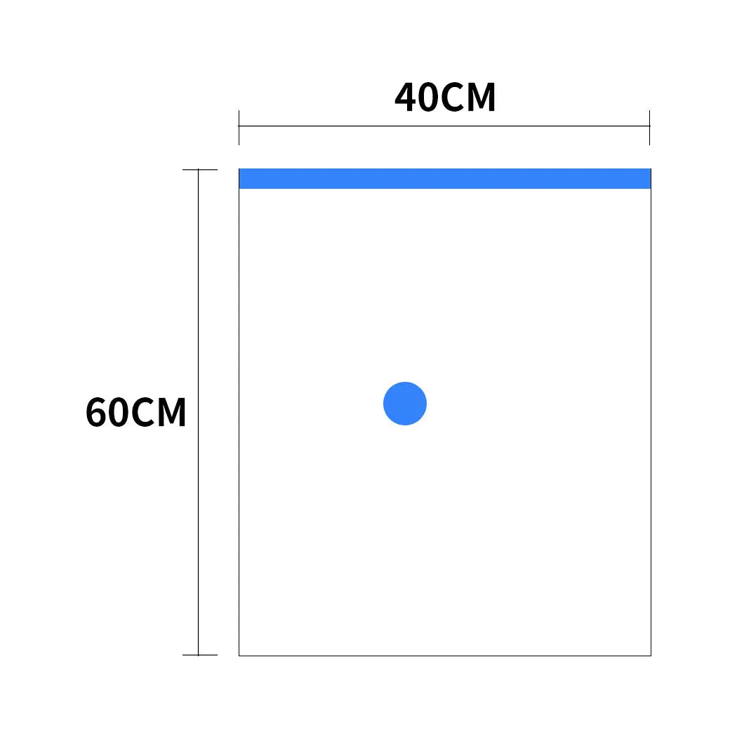 A set of transparent vacuum storage bags filled with clothes and quilts, showcasing their space-saving design and included air pump.