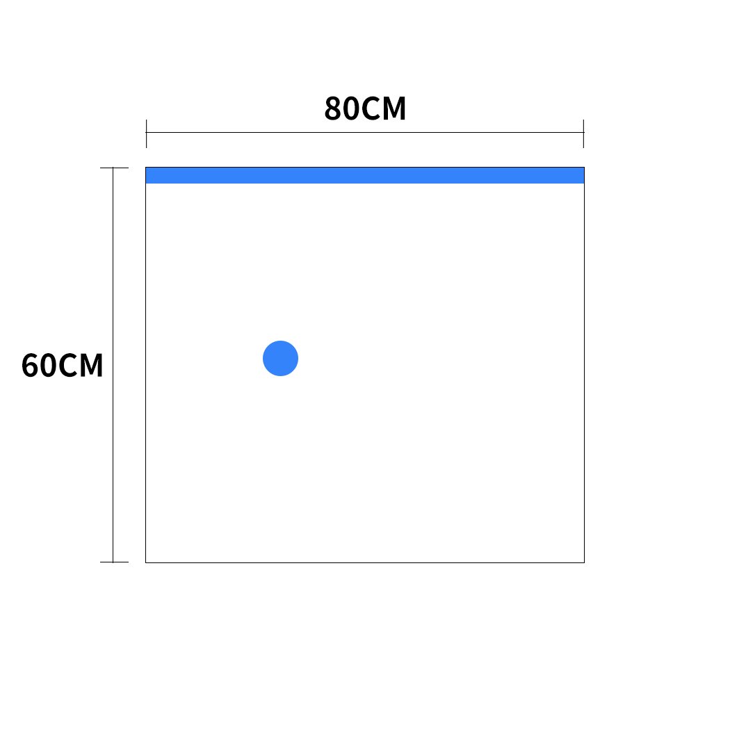 A set of six transparent vacuum storage bags filled with clothes and quilts, showcasing their space-saving design and airtight seal.