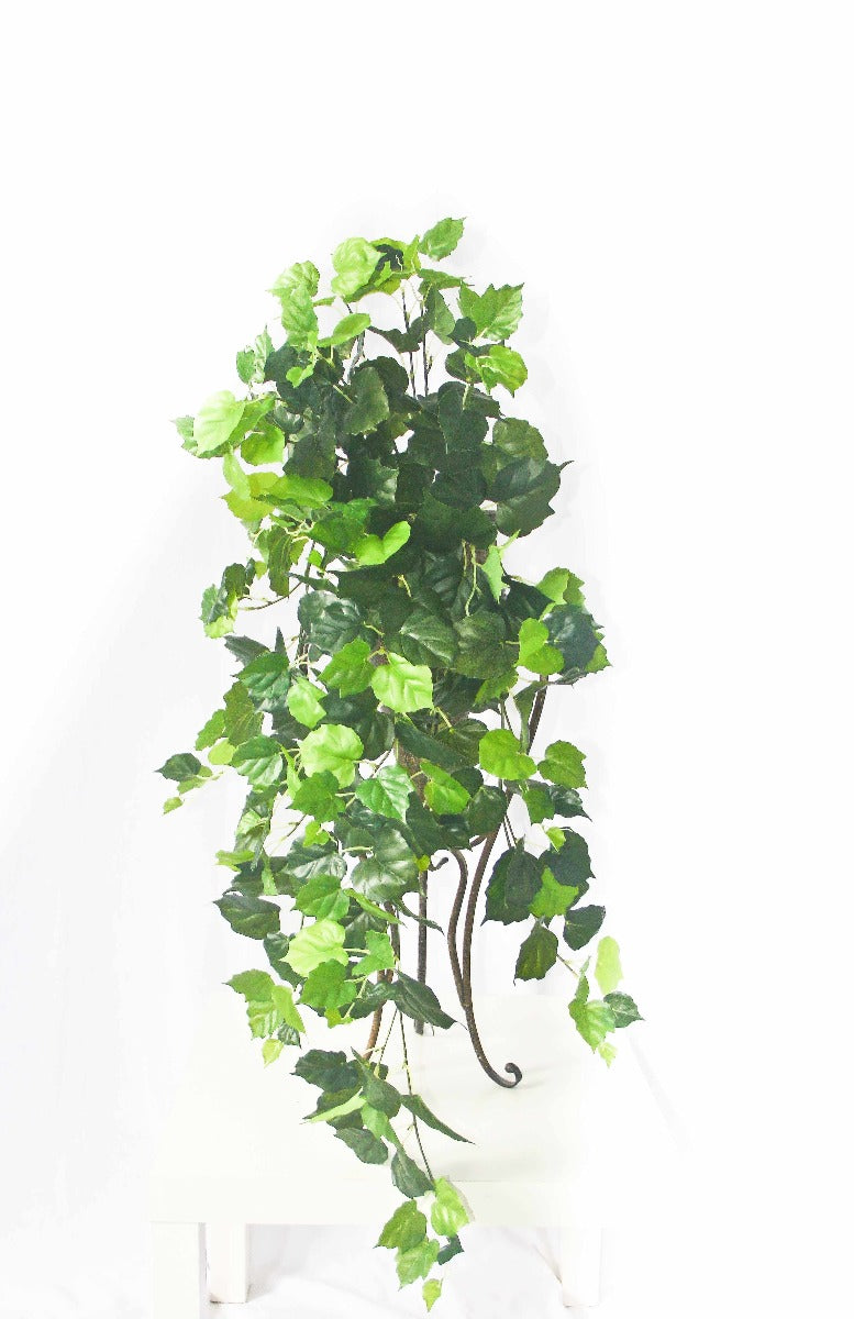 Variegated Hanging Foliage Bush 100cm with mixed green leaves, perfect for indoor and outdoor decoration.