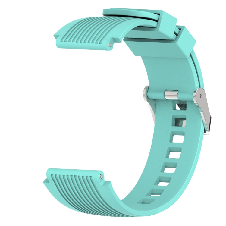 Mint green vertical grain watch band for Galaxy Watch 46mm, showcasing its stylish design and comfortable fit.